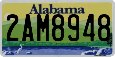 AL license plate 2AM8948