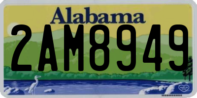AL license plate 2AM8949