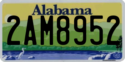 AL license plate 2AM8952