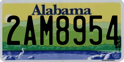 AL license plate 2AM8954