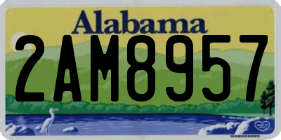 AL license plate 2AM8957