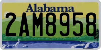 AL license plate 2AM8958