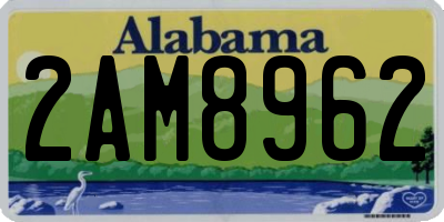 AL license plate 2AM8962