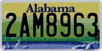 AL license plate 2AM8963
