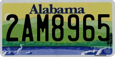 AL license plate 2AM8965