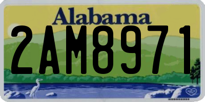AL license plate 2AM8971