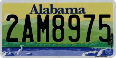 AL license plate 2AM8975