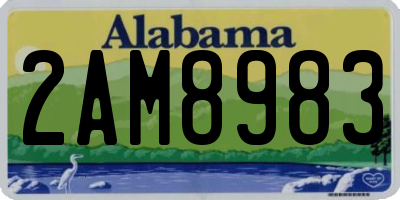 AL license plate 2AM8983