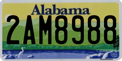 AL license plate 2AM8988