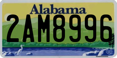 AL license plate 2AM8996