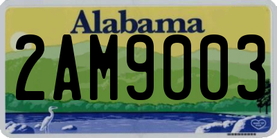 AL license plate 2AM9003