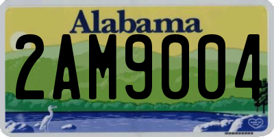 AL license plate 2AM9004