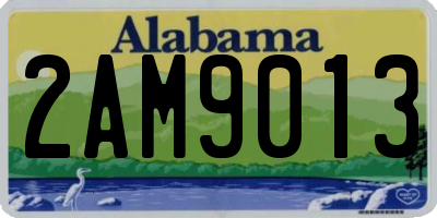 AL license plate 2AM9013