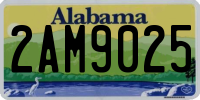 AL license plate 2AM9025
