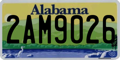 AL license plate 2AM9026