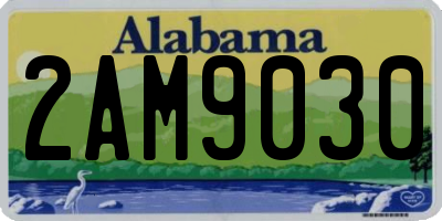 AL license plate 2AM9030