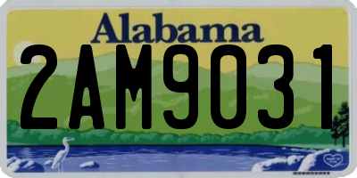 AL license plate 2AM9031
