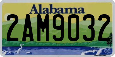 AL license plate 2AM9032