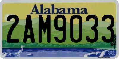 AL license plate 2AM9033