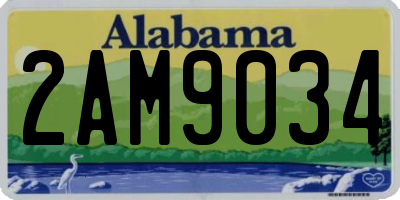 AL license plate 2AM9034