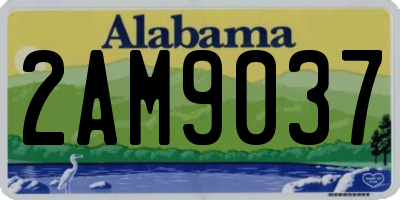 AL license plate 2AM9037