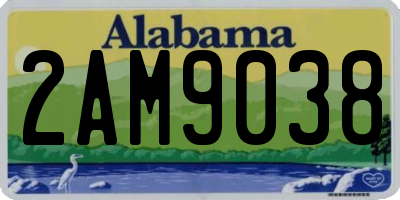 AL license plate 2AM9038