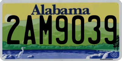 AL license plate 2AM9039