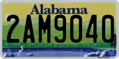 AL license plate 2AM9040