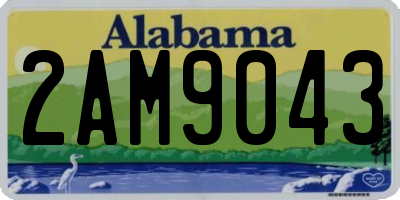AL license plate 2AM9043