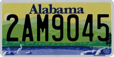 AL license plate 2AM9045