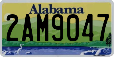 AL license plate 2AM9047