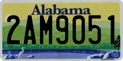 AL license plate 2AM9051