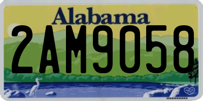 AL license plate 2AM9058