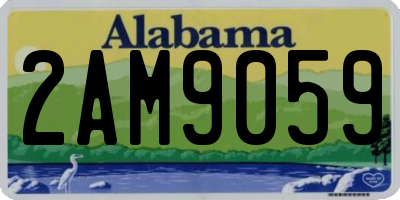 AL license plate 2AM9059