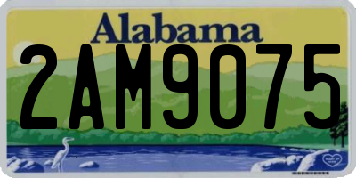 AL license plate 2AM9075