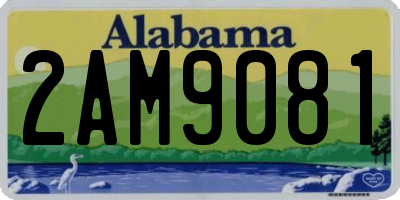 AL license plate 2AM9081
