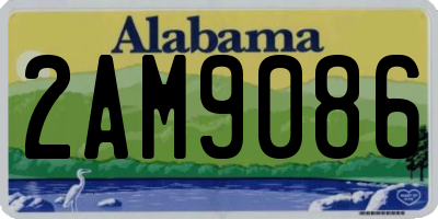 AL license plate 2AM9086