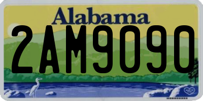 AL license plate 2AM9090