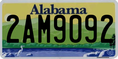 AL license plate 2AM9092
