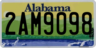 AL license plate 2AM9098