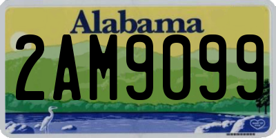 AL license plate 2AM9099
