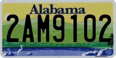 AL license plate 2AM9102