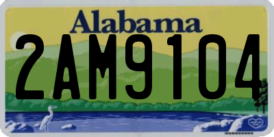 AL license plate 2AM9104