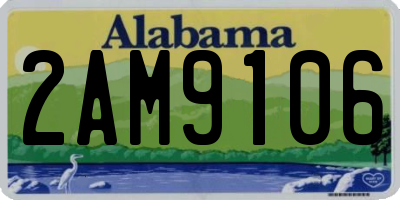 AL license plate 2AM9106