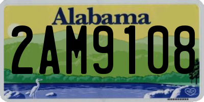 AL license plate 2AM9108