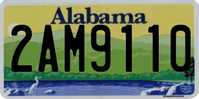 AL license plate 2AM9110