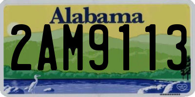 AL license plate 2AM9113