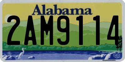 AL license plate 2AM9114