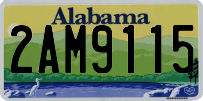 AL license plate 2AM9115