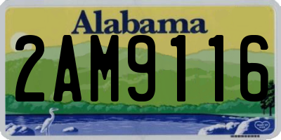 AL license plate 2AM9116